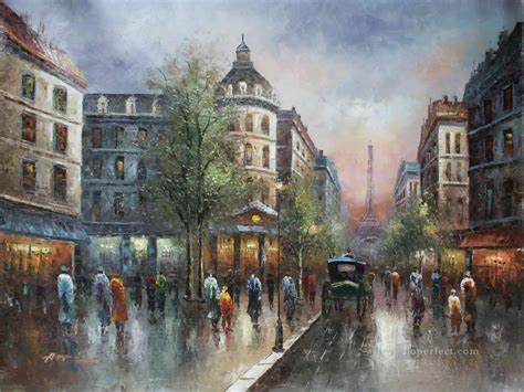 st064B impressionism Paris scenes Painting in Oil for Sale