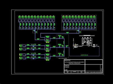 Solar Panel Connection To Network On Grid In AutoCAD | CAD library