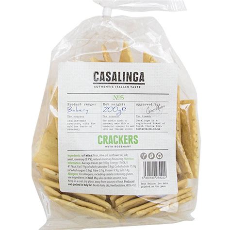 Casalinga Artisan Crackers with Rosemary 200g - Farmers Fayre