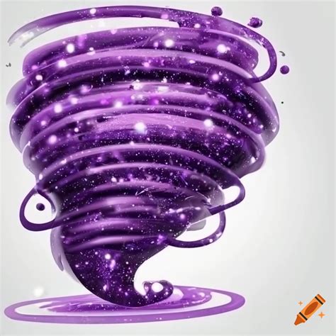Cartoon image of a purple glittering tornado