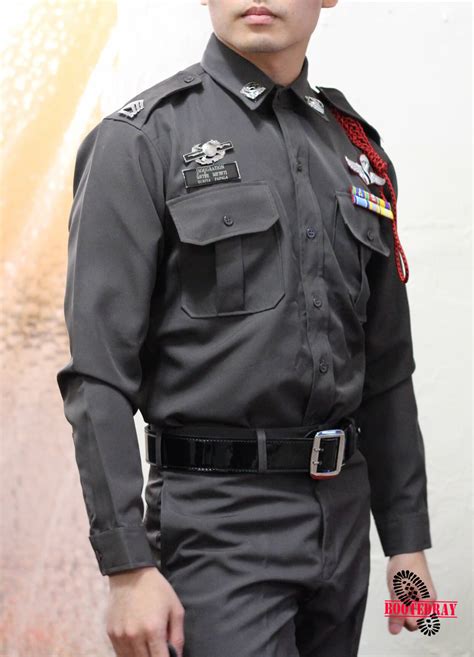 Trying My Thai Police Uniform - BootedRAY