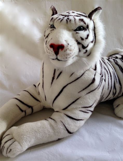 Large Realistic White Tiger Plush | eBay