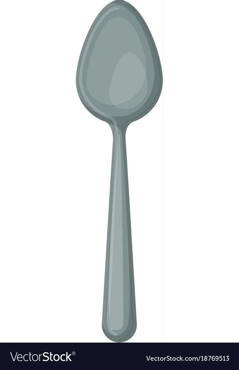 Spoon icon in colorful silhouette in white Vector Image