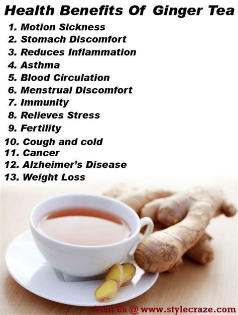 13 Amazing Health Benefits Of Ginger Tea & How To Make Ginger Tea | Ginger benefits, Health ...