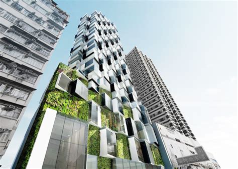 A Lush Living Wall Skirts Aedas' New Composite Building in Hong Kong | Inhabitat - Green Design ...