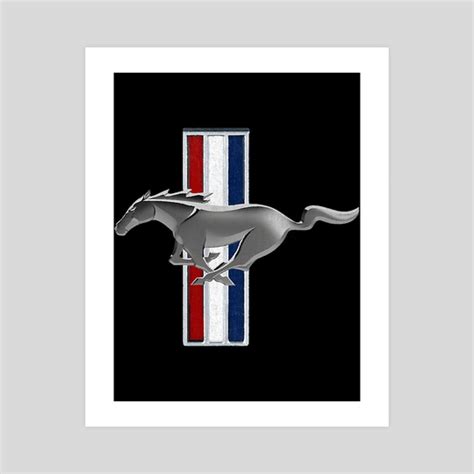 Ford mustang vintage pony logo, an art print by Christopher Beitelspacher - INPRNT