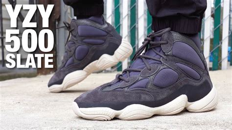 Adidas YEEZY 500 High SLATE Review & On Feet - YouTube