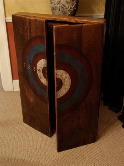 Rustic Dartboard Cabinet