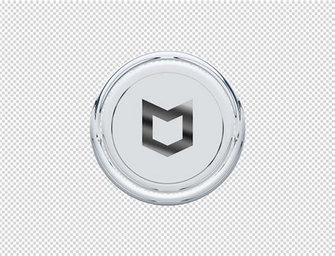 Premium PSD | 3d rendering mcafee icon silver glossy