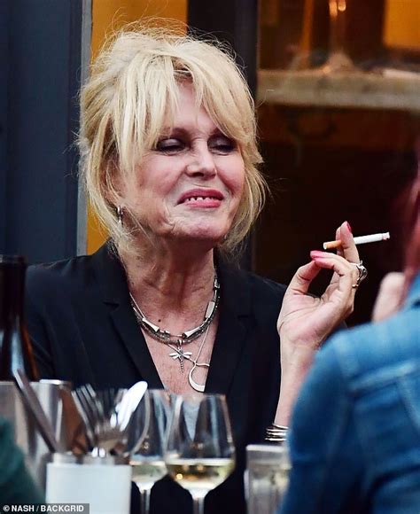 Joanna Lumley channels Absolutely Fabulous role Patsy Stone as she puffs on a cigarette | Daily ...