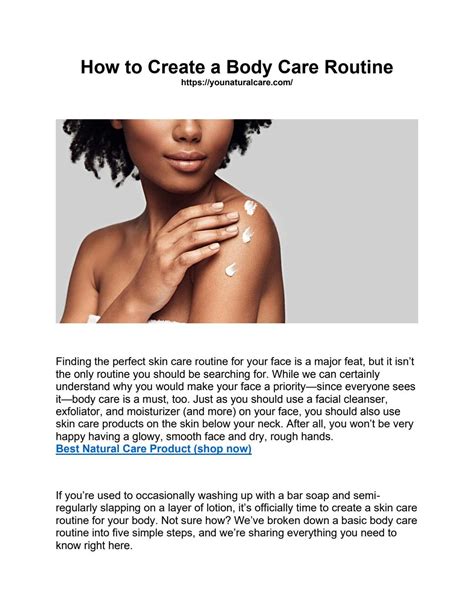 How to Create a Body Care Routine by updateblog - Issuu