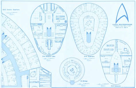 Star Trek Blueprints: USS Enterprise 15mm FASA Deck Plans