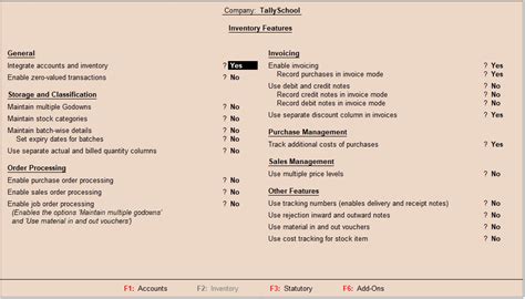 Tally.ERP 9 - Functions Features | Tally Solutions Help