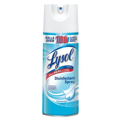 Lysol Disinfectant Spray, Crisp Linen Scent, Case of 12 Cans, 12.5 per Can | Net32