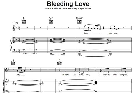 Leona Lewis-Bleeding Love Free Sheet Music PDF for Piano | The Piano Notes