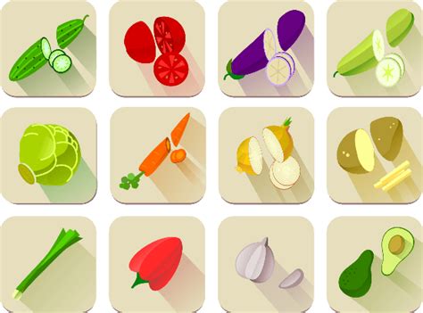 Vegetables Printable Stickers | Free Printable Papercraft Templates