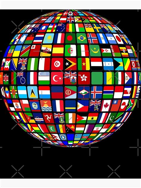 "International World Flags Flags World Map" Poster by KimberlyOppen | Redbubble