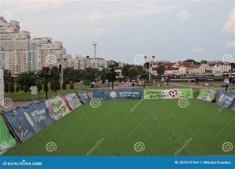 Kids Soccer Arena Inter Academy FSM Minsk during Festival Editorial Stock Image - Image of ...