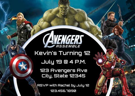 Avengers Assemble Birthday Party Invitation for All Ages - Etsy ...