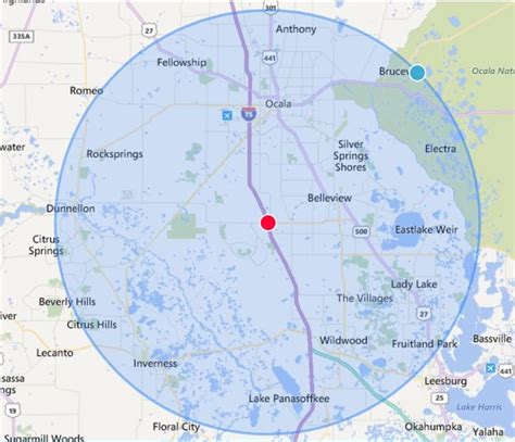 10 Mile Radius Map