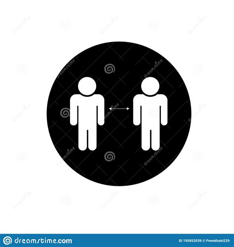 Social Distancing, Keep Distance in Public Society Stock Illustration ...