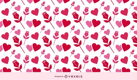 Valentine Background Roses And Hearts Vector Download