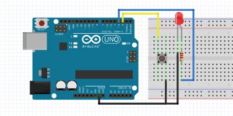 Arduino Blink LED With Pushbutton Control to Turn ON and Off