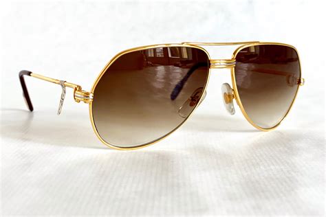 1983 First Edition Cartier Vendôme Louis Cartier 22K Gold Vintage Sunglasses – Full Set ...