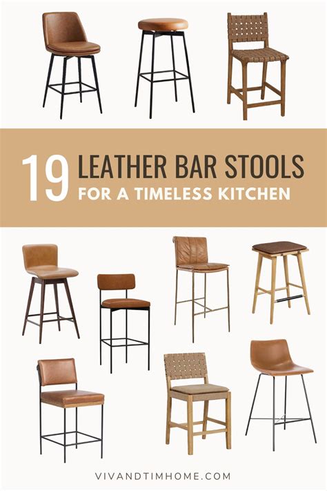 19 Best Leather Bar Stools For a Timeless Kitchen - VIV & TIM