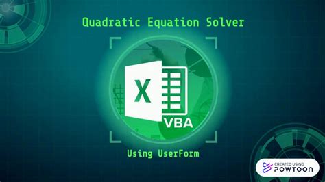 Quadratic Solver Equation using Excel - YouTube