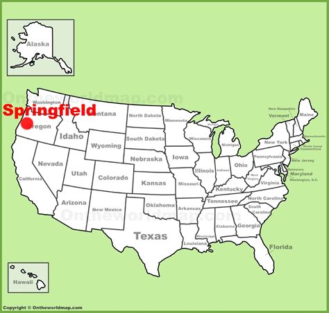 Springfield (Oregon) location on the U.S. Map