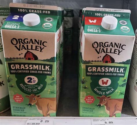 Organic 100% grass-fed GrassMilk from Organic Valley - Yelm Food Coop