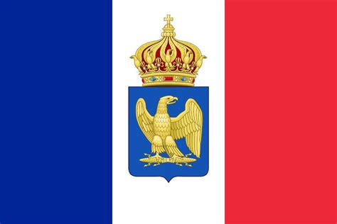 2nd French Empire Flag With Crown with Coat of arms : r/vexillology