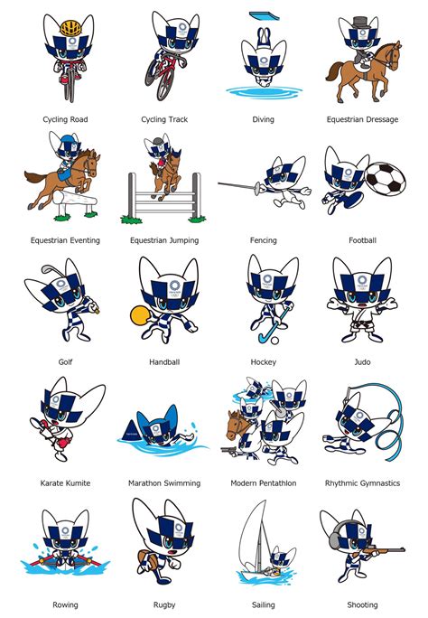 Tokyo 2020; Mascot Images Representing Olympic & Paralympic Sports – Architecture of the Games