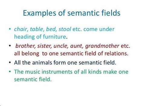 Types of Semantic field in linguistic with Examples - EngloPedia