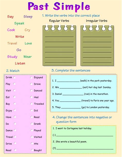 Past Simple - Regular and Irregular verbs - Ficha interactiva English ...