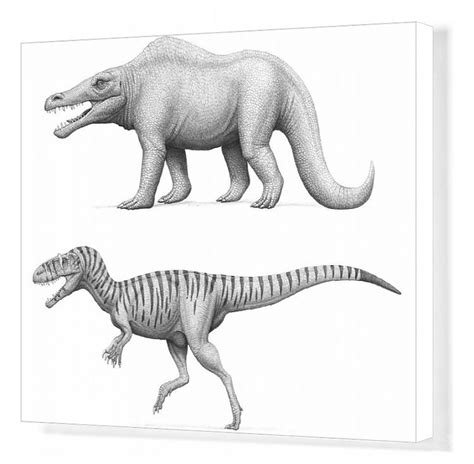 Print of Artists concept of Megalosaurus bucklandii, past and present | Dinosaur, Animal teeth ...