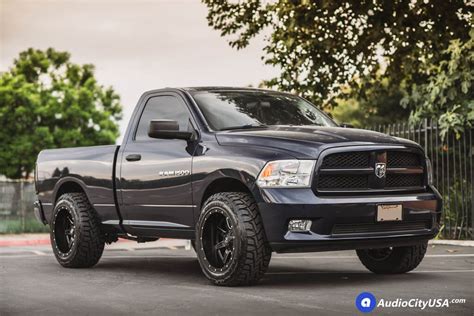 2013 Dodge Ram 1500 Single Cab | 20" Fuel Wheels D538 Maverick Black Milled Rims | 305-55-20 ...