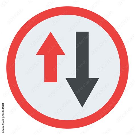 give way traffic sign Stock Vector | Adobe Stock