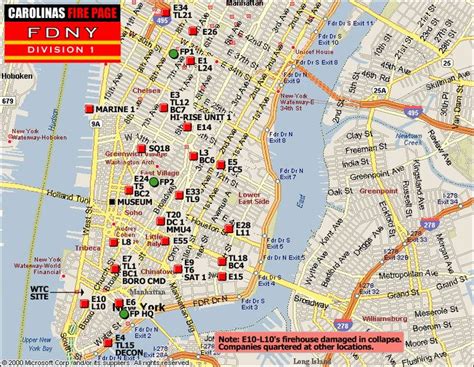 FDNY DIVISION 01 Fire brigade deployment map | Fdny, New york city map ...