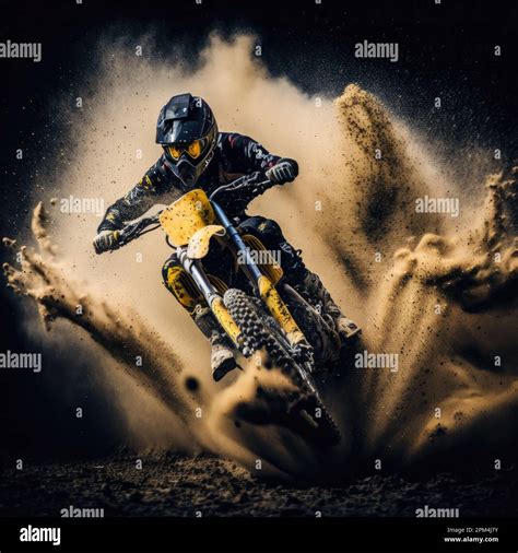 motocross jump sport dirt background illustration Stock Photo - Alamy