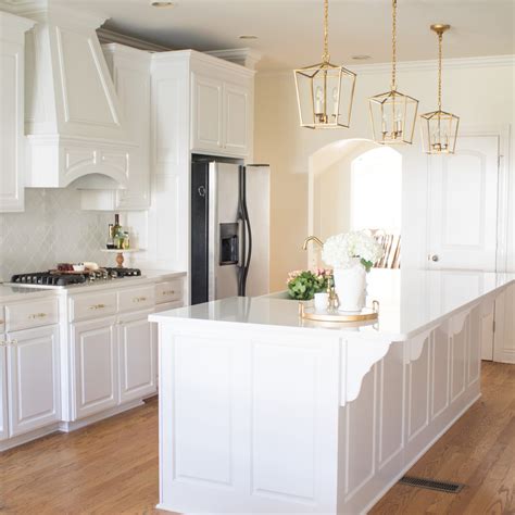 White Kitchen Remodel with Gold Accents | Home Design | Jennifer Maune