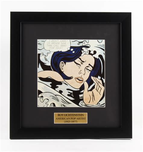 Roy Lichtenstein "Drowning Girl" 13.25x14 Custom Framed Print ...