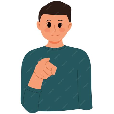 Premium Vector | Man pointing at you with index finger illustration