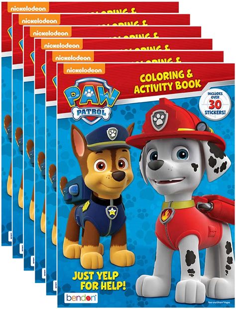 Nickelodeon's Paw Patrol 32-Page Coloring and Activity Book with Stickers (Pack of 6) - Walmart ...