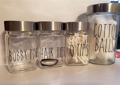 Custom Glass Bathroom Jars With Lids | Bathroom jars, Bathroom jars ideas, Custom glass