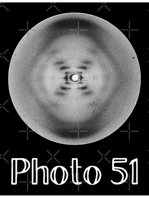 "Photo 51 X-ray diffraction of DNA by Rosalind Franklin, Raymond Gosling Nature Women in STEM ...