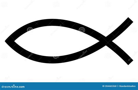 Ichthys Sign, Ichthus Christian Fish Symbol, Isolated Vector ...