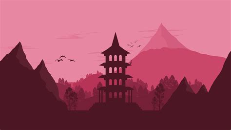 Japan Landscape Vector Minimalist 4k, Hd Artist, 4k - Japan Minimalist Background - 4732x2662 ...