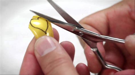 Nail Art Lesson 2 - Cutting Shapes with Nail Tips - YouTube